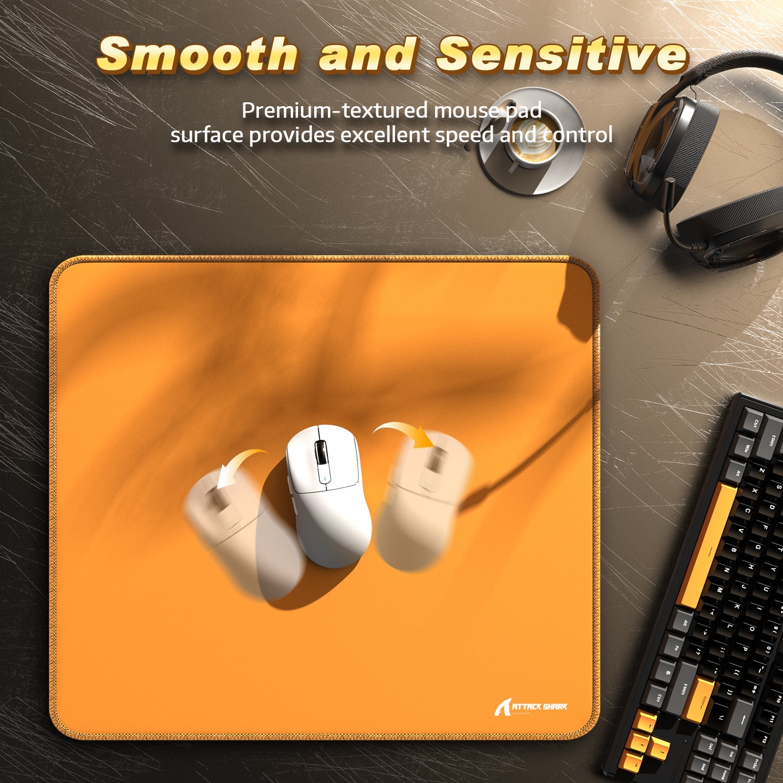ATTACK SHARK CM02 eSport Gaming Mousepad (450x400x4 MM)