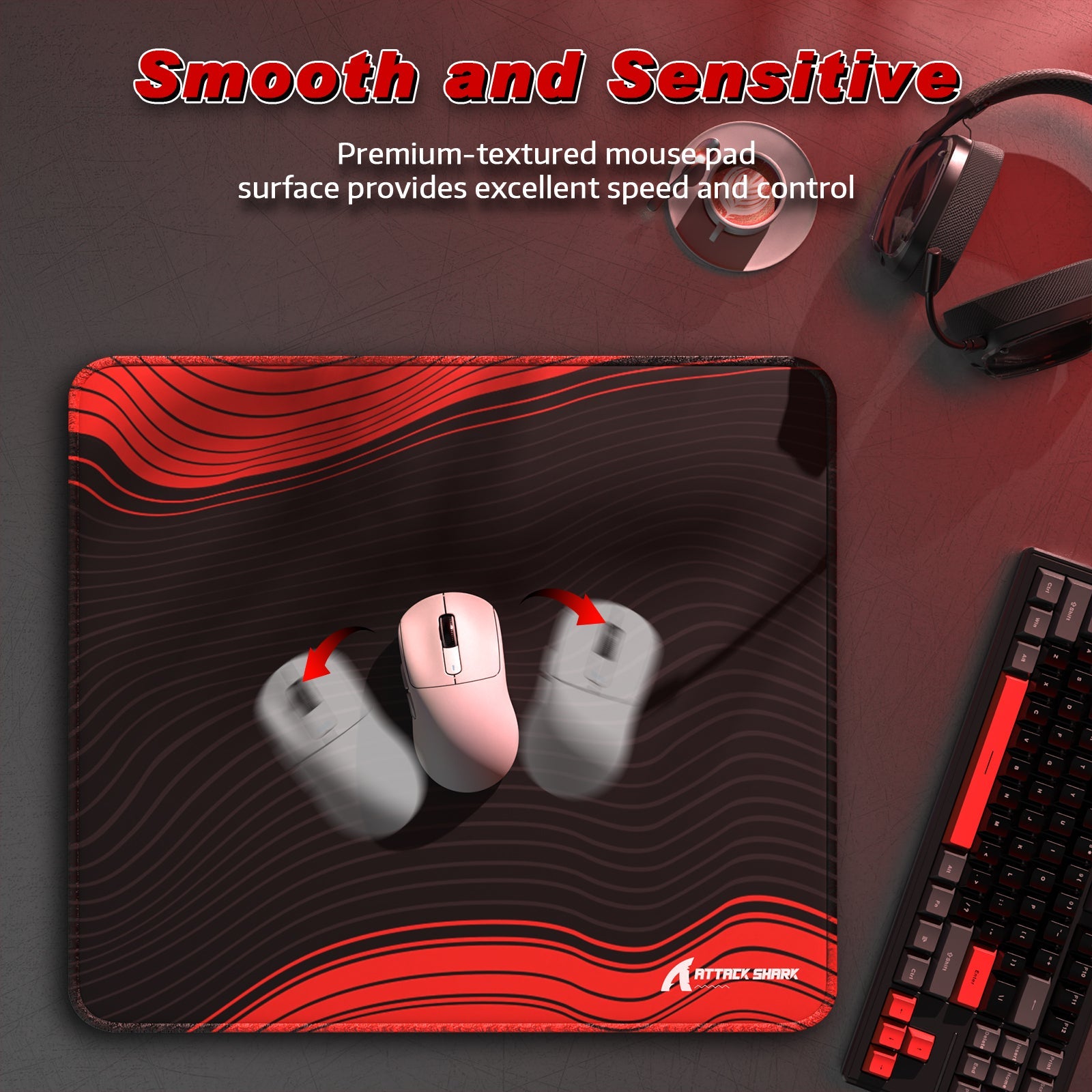 ATTACK SHARK CM02 eSport Gaming Mousepad (450x400x4 MM)