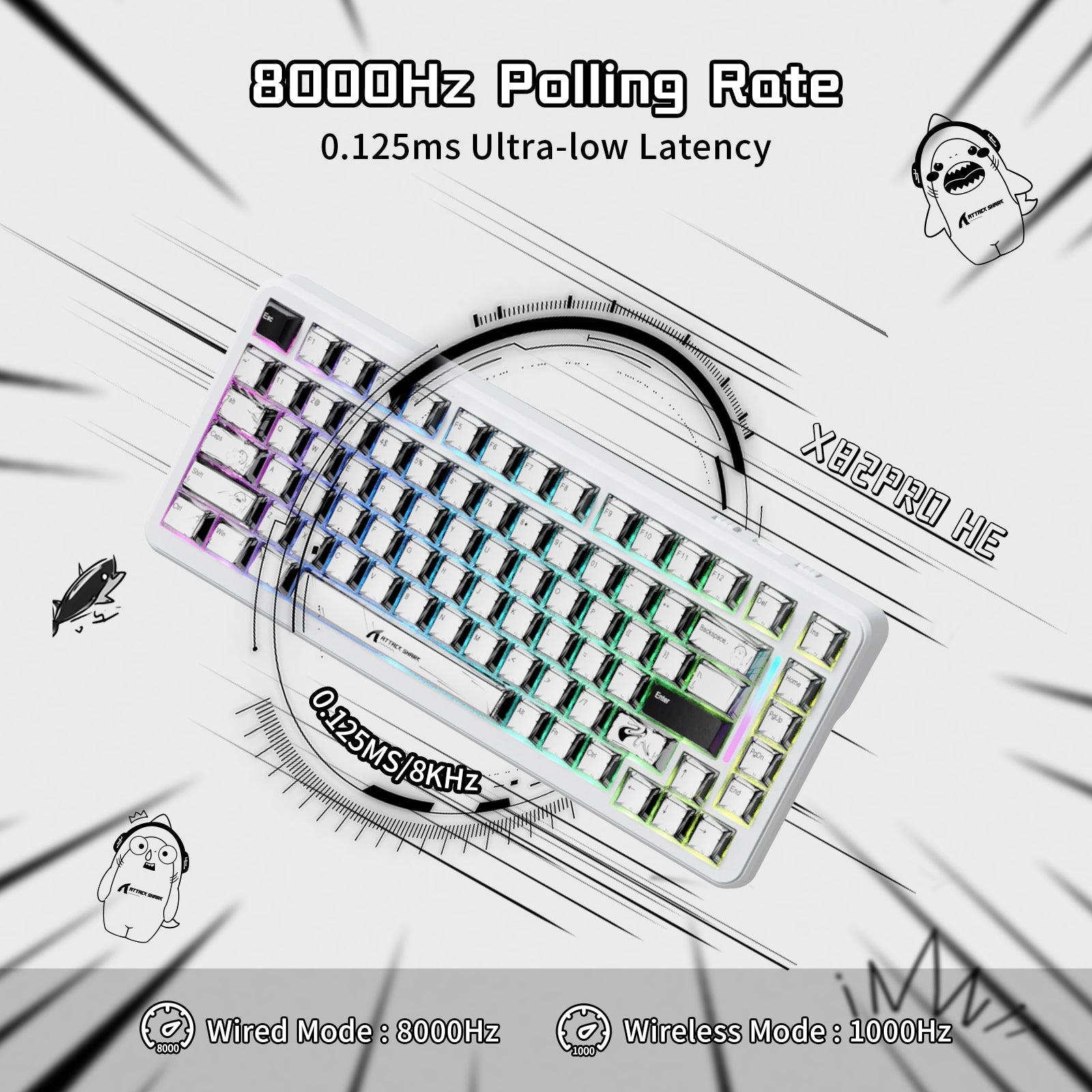ATTACK SHARK X82PRO HE