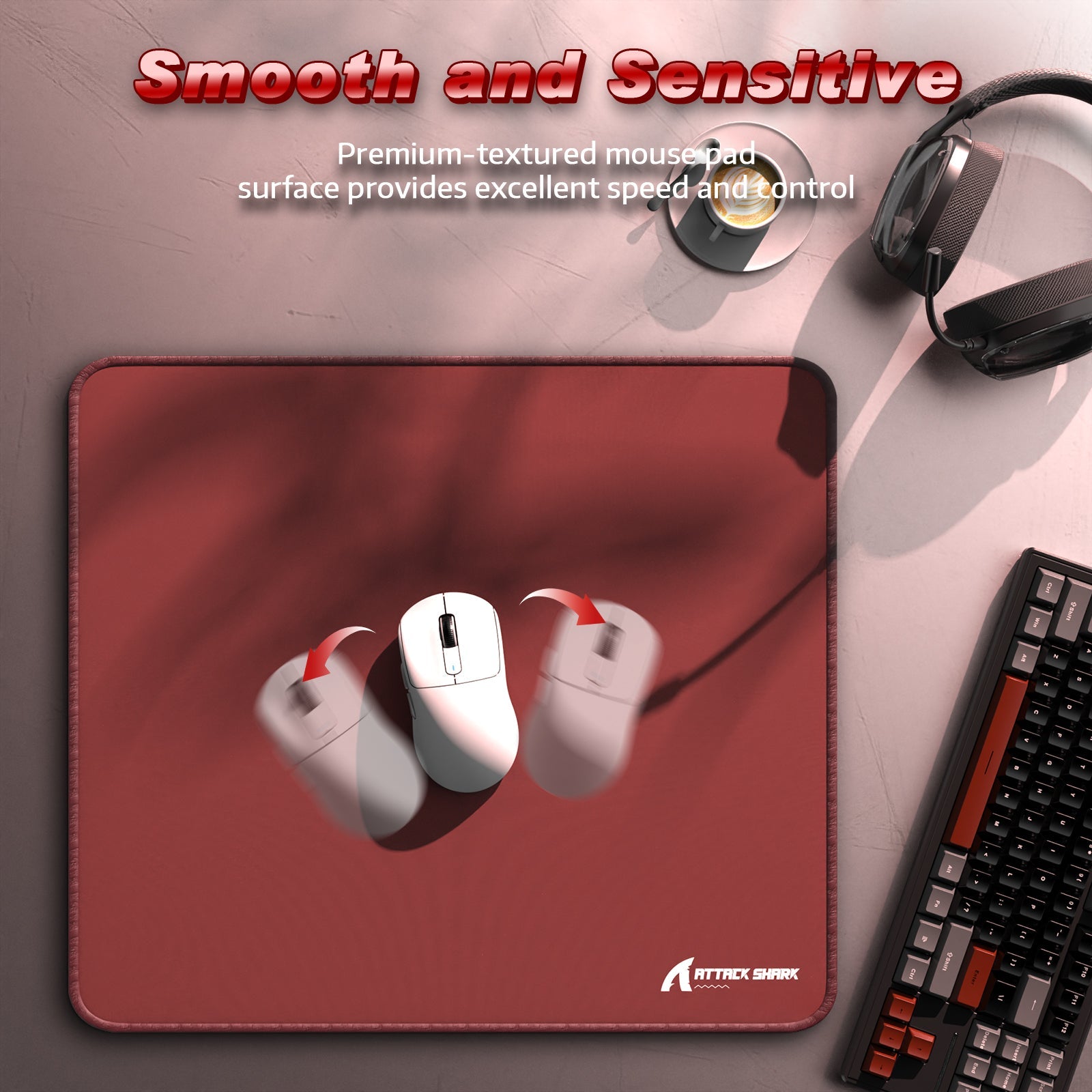 ATTACK SHARK CM02 eSport Gaming Mousepad (450x400x4 MM)