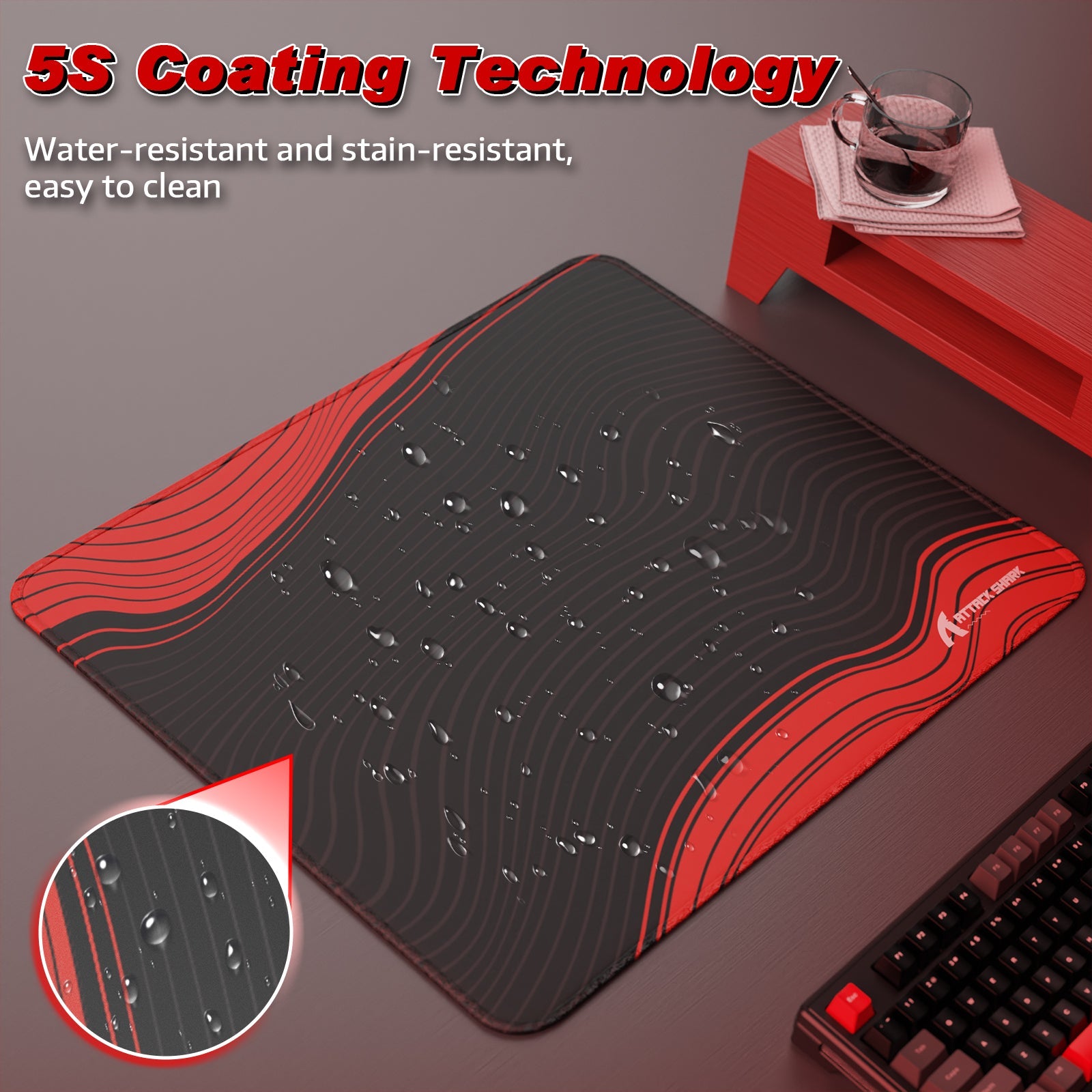 ATTACK SHARK CM02 eSport Gaming Mousepad (450x400x4 MM)