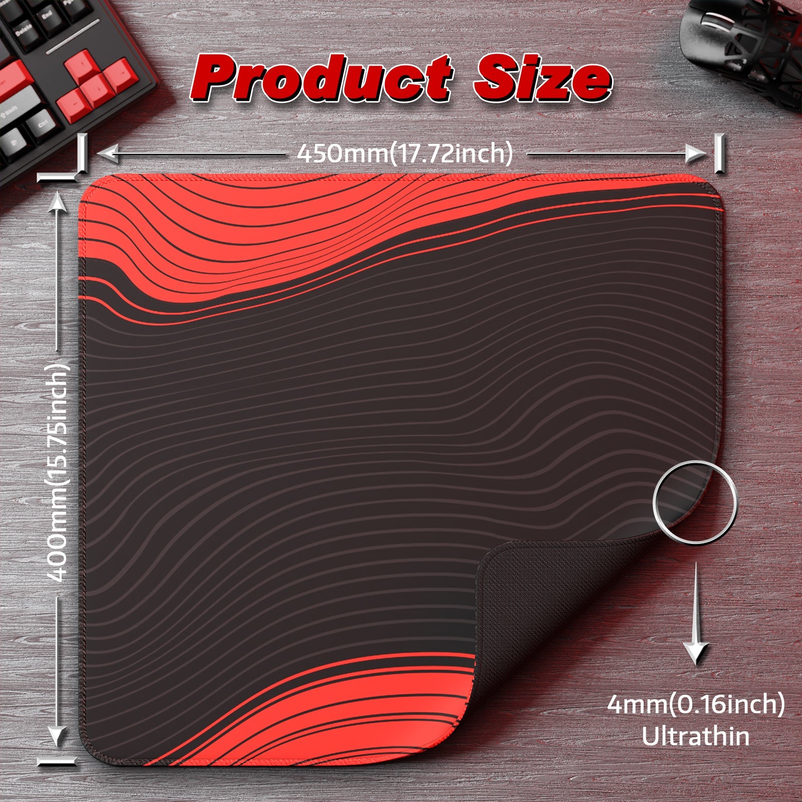 ATTACK SHARK CM02 eSport Gaming Mousepad (450x400x4 MM)
