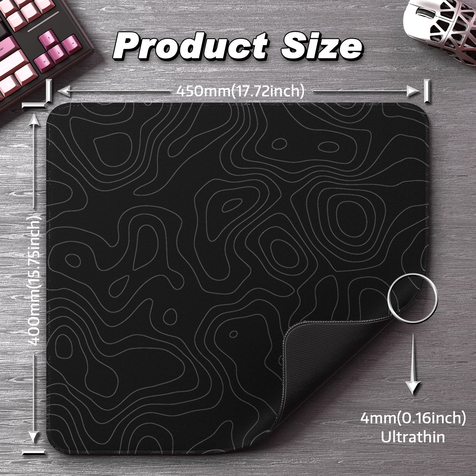 ATTACK SHARK CM02 eSport Gaming Mousepad (450x400x4 MM)