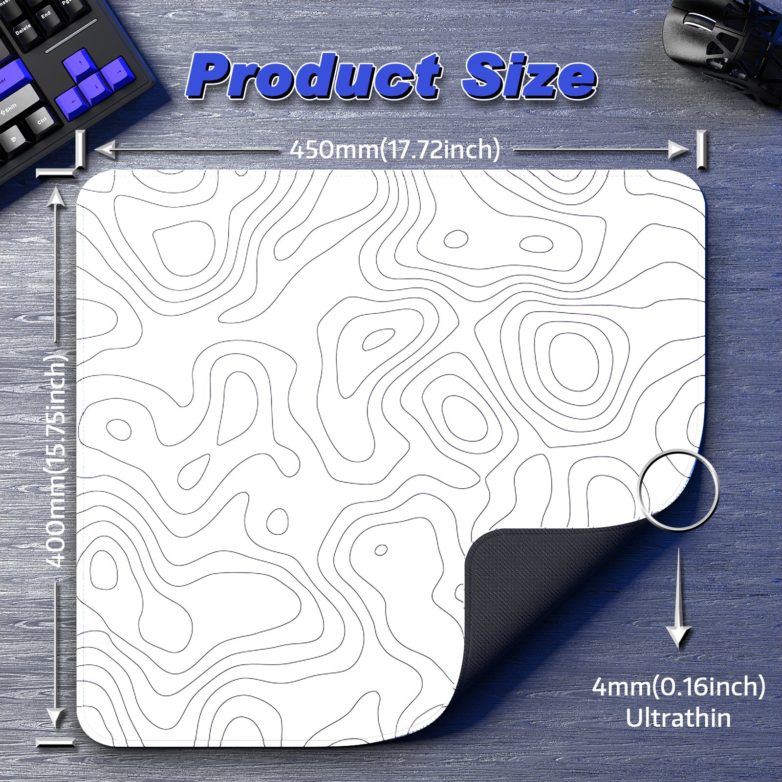 ATTACK SHARK CM02 eSport Gaming Mousepad (450x400x4 MM)